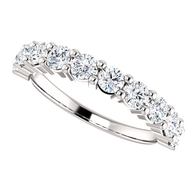 Item # SR128555100PP View 5 - Platinum Diamond Anniversary Ring. 1.00CT