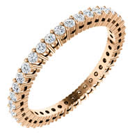 Item # SR128658050R - 14K Rose Gold Eternity Band