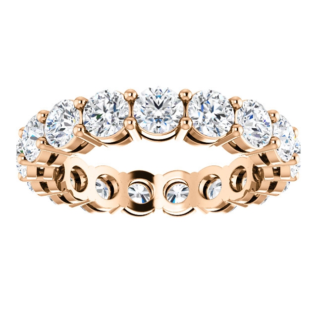 Item # SR128658350RE View 3 - 18K Rose Gold Eternity Band. 3.50CT TW