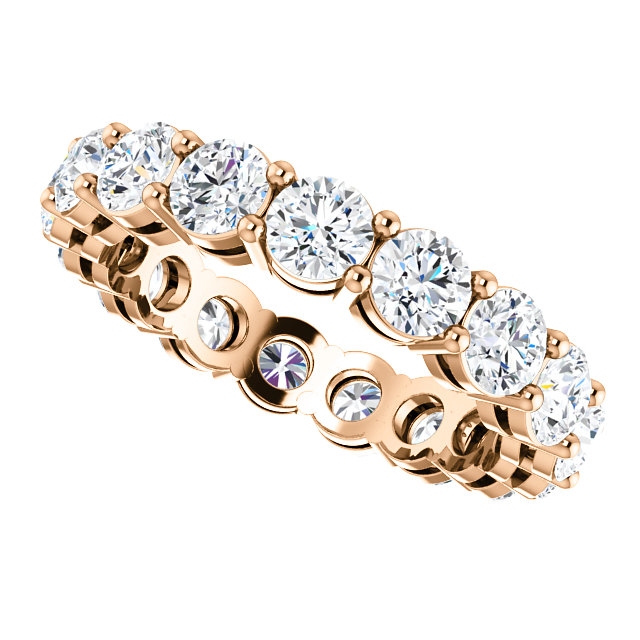 Item # SR128658350RE View 5 - 18K Rose Gold Eternity Band. 3.50CT TW