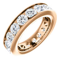 Item # SR128774450R - 14K Rose Gold Eternity Band