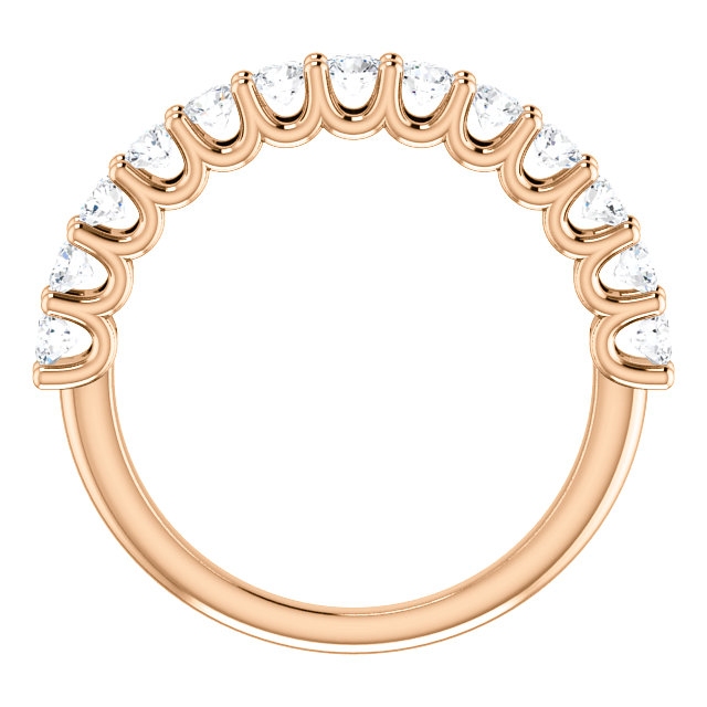 Item # SR128858075R View 2 - Rose Gold Eternal-Love Anniversary Ring. 0.75CT