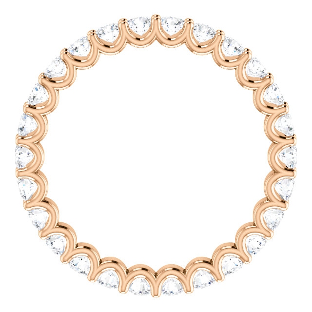 Item # SR128869100RE View 2 - Eternal-Love  Eternity Band. Rose Gold 1.0CT 