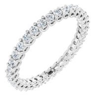 Item # SR129271075W - 14K White Gold Trellis Diamond Eternity Band.