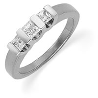 Item # ST120667W - 14K Gold Three Diamonds Anniversary Band