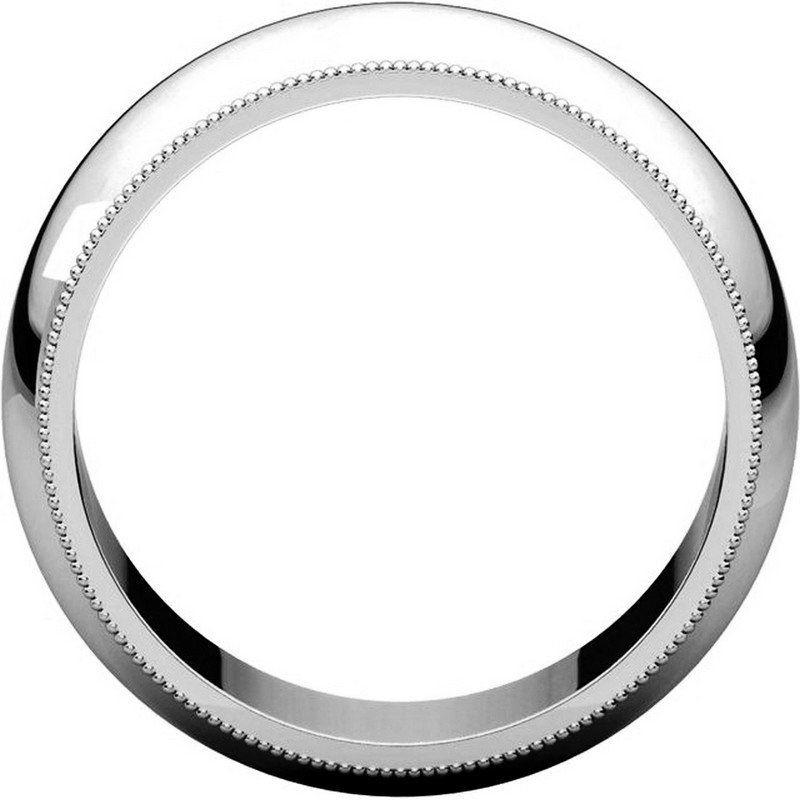 Item # T123891PP View 2 - Platinum Comfort Fit Milgrain 8mm Wedding Ring