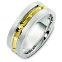 Item # T125611E - 18K Two-Tone Gold Wedding Band.