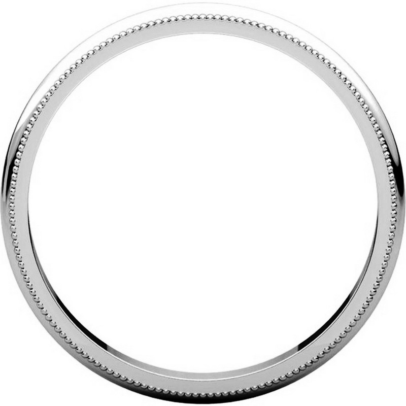 Item # TH238425PP View 2 - Platinum Comfort Fit 2.5mm Milgrain Edge Ring