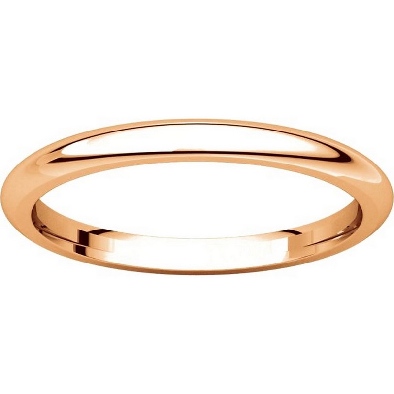 Item # UH123782R View 3 - 14K Rose Gold 2mm Heavy Comfort Fit Plain Wedding Band