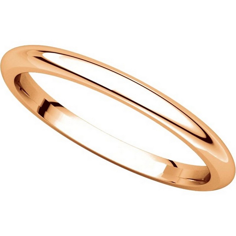 Item # UH123782R View 4 - 14K Rose Gold 2mm Heavy Comfort Fit Plain Wedding Band
