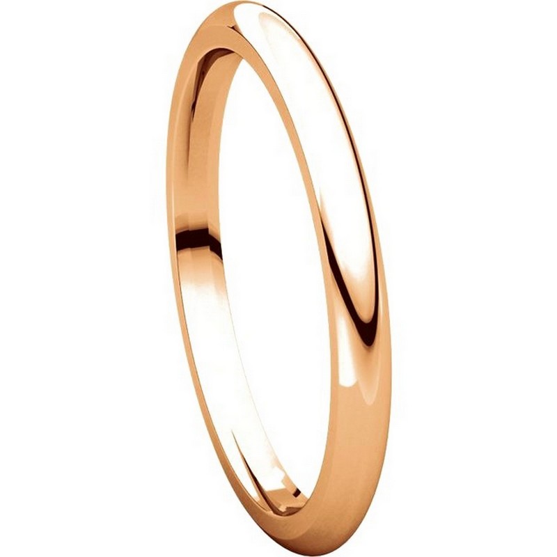 Item # UH123782R View 5 - 14K Rose Gold 2mm Heavy Comfort Fit Plain Wedding Band