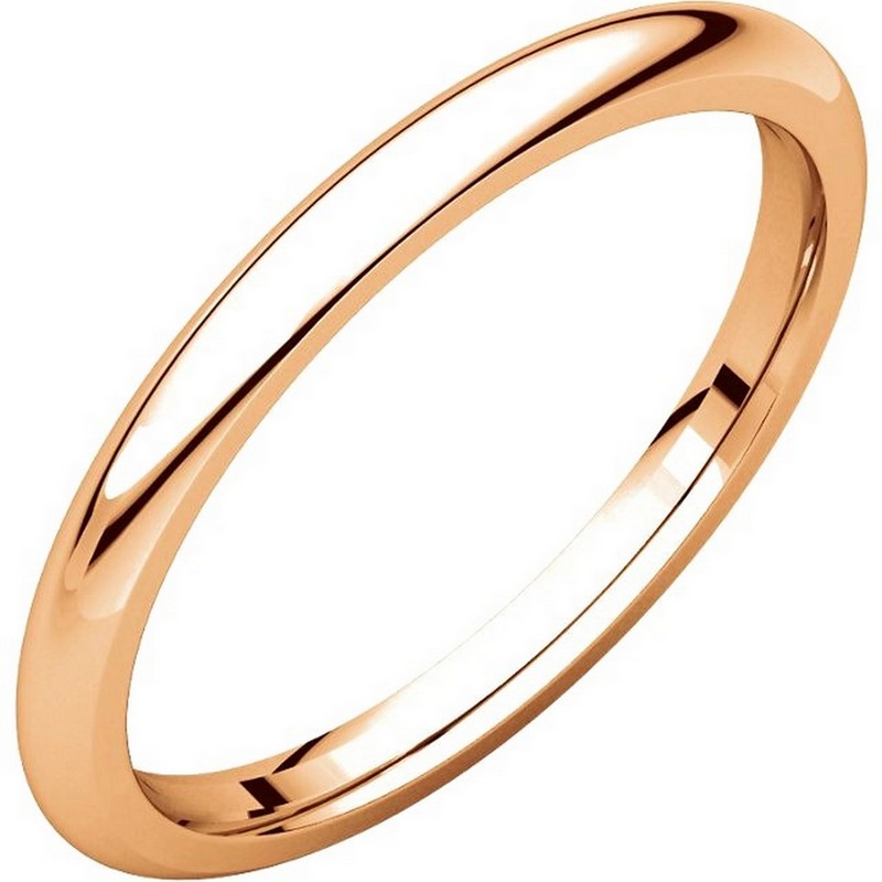 Item # UH123782RE - 18K Rose gold, heavy comfort fit, 2.0 mm wide wedding band. The finish on the ring is polished. Other finishes may be selected or specified.