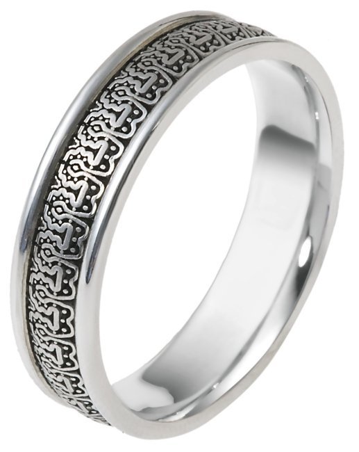 Item # V11473PD - Palladium, 6.0mm wide, comfort fit, Verona Lace design wedding band. See V11472PD for matching ladies' ring.