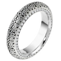 Item # V11474WE - 18K Diamond Verona Lace Eternity Wedding Band Juliet