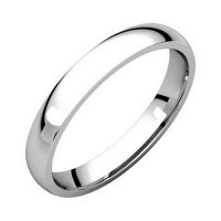 Item # V1238025WE - Plain Wedding Band 2.5mm Wide 18K White Gold