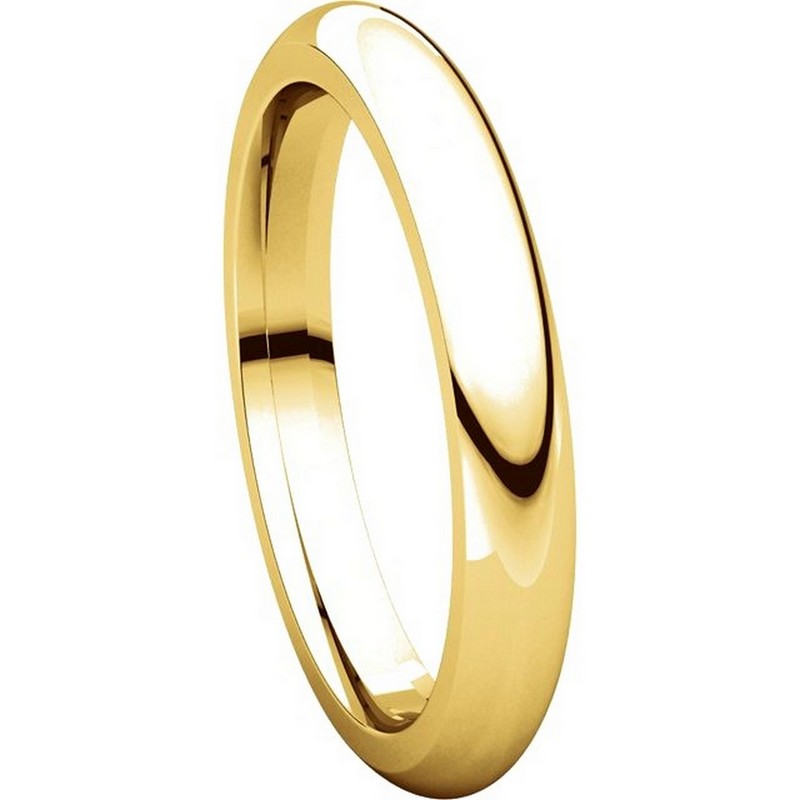 Item # VH123793 View 5 - 14K Gold 3mm Heavy Comfort Fit Plain Wedding Band