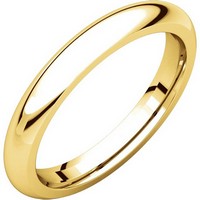 Item # VH123793E - 18K Gold 3mm Heavy Comfort Fit Plain Wedding Band