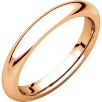 Item # VH123793RE - 18K Rose Gold 3mm Heavy Comfort Fit Plain Wedding Band