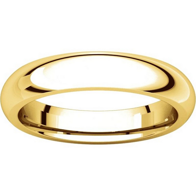 Item # VH123804 View 3 - 14K Gold 4mm Heavy Comfort Fit Plain Wedding Band