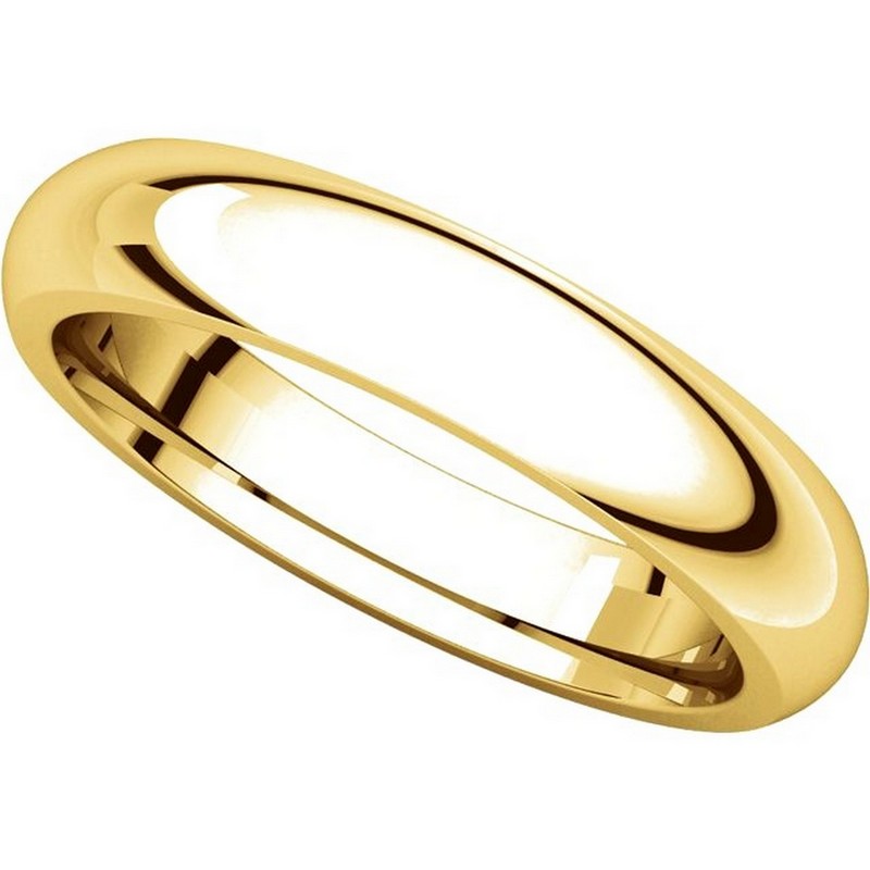 Item # VH123804 View 4 - 14K Gold 4mm Heavy Comfort Fit Plain Wedding Band