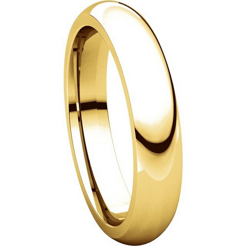 Item # VH123804 View 5 - 14K Gold 4mm Heavy Comfort Fit Plain Wedding Band