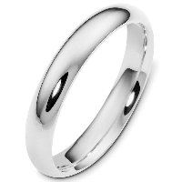 Item # VH123804AG - Silver 4mm Wide Heavy Comfort Fit Plain Wedding Band