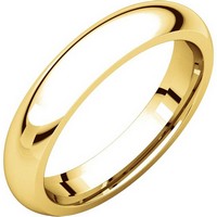 Item # VH123804E - 18K Gold 4mm Heavy Comfort Fit Plain Wedding Band