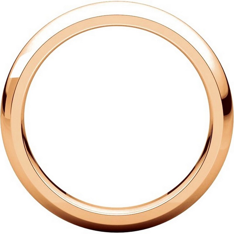 Item # VH123804R View 2 - 14K Rose Gold 4mm Heavy Comfort Fit Plain Wedding Band