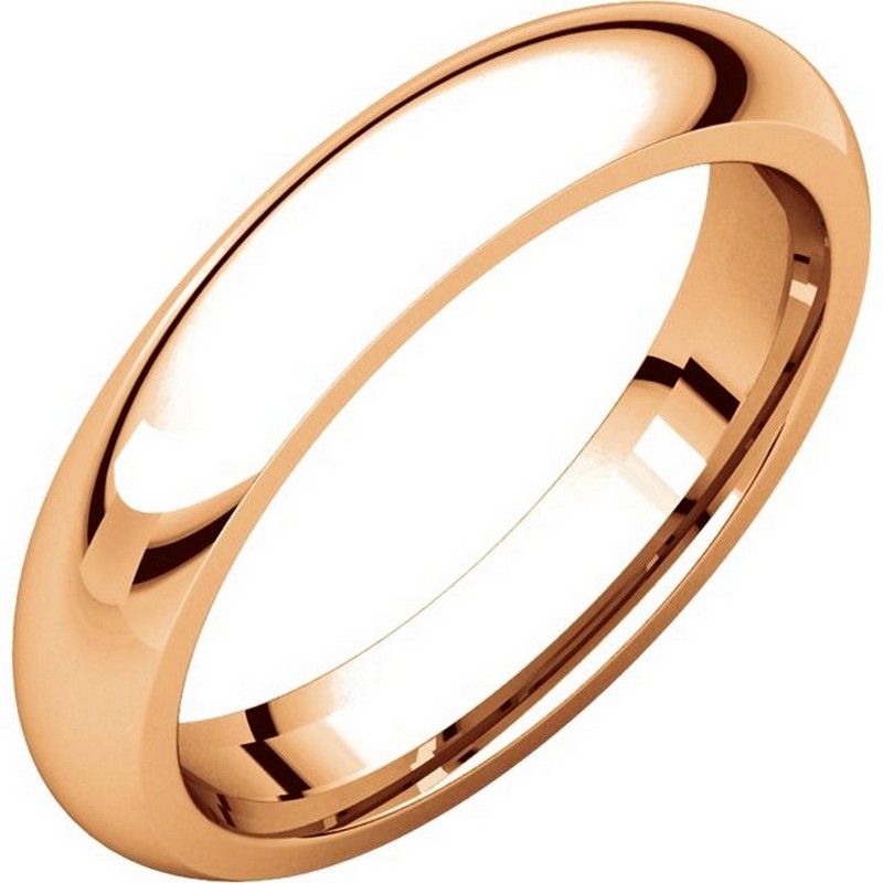 18k Rose Gold Cuban Plain Ring 5mm