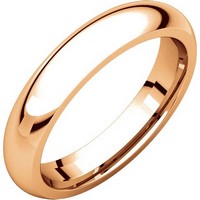 Item # VH123804RE - 18K Rose Gold 4mm Heavy Comfort Fit Plain Wedding Band