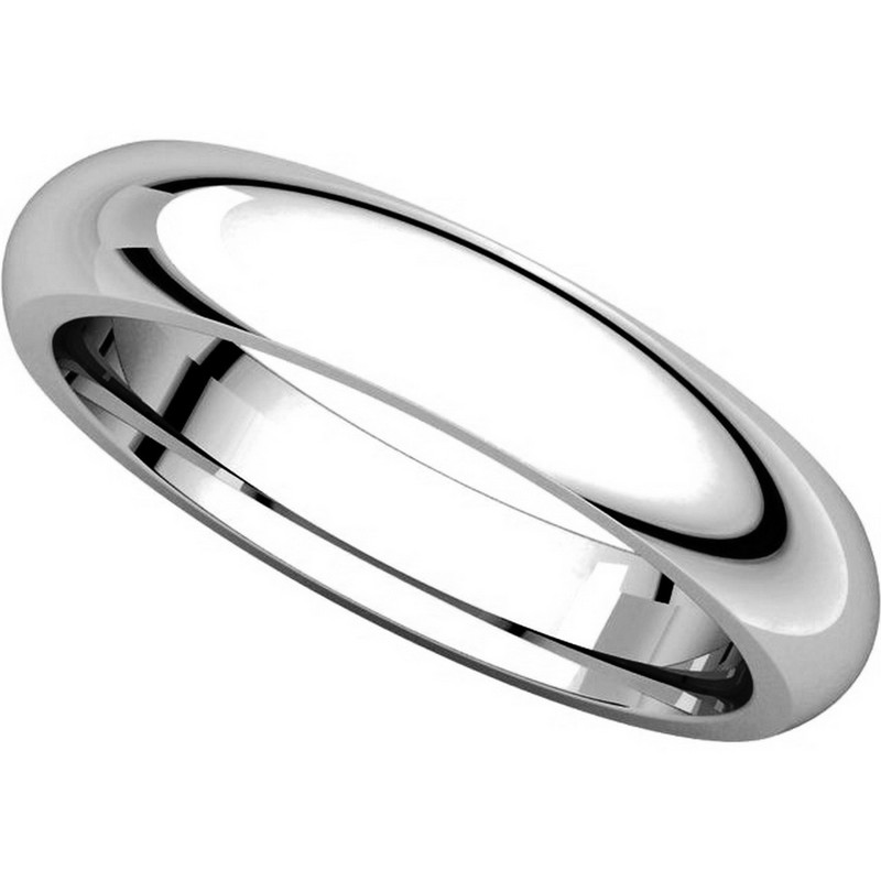Item # VH123804W View 4 - 14K White Gold 4mm Heavy Comfort Fit Plain Wedding Band
