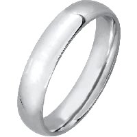 Item # VM123804W - 14K Medium Weight 4mm Comfort Fit Plain Wedding Band