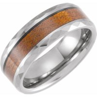 Item # WB57830TU - Tungsten Band With Acacia Wood.