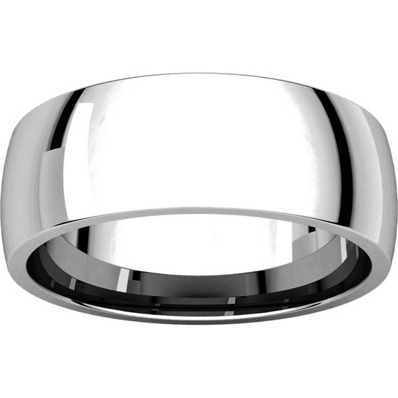 Item # X116831WE View 3 - 18K White Gold 7 mm Comfort Fit Plain Wedding Ring