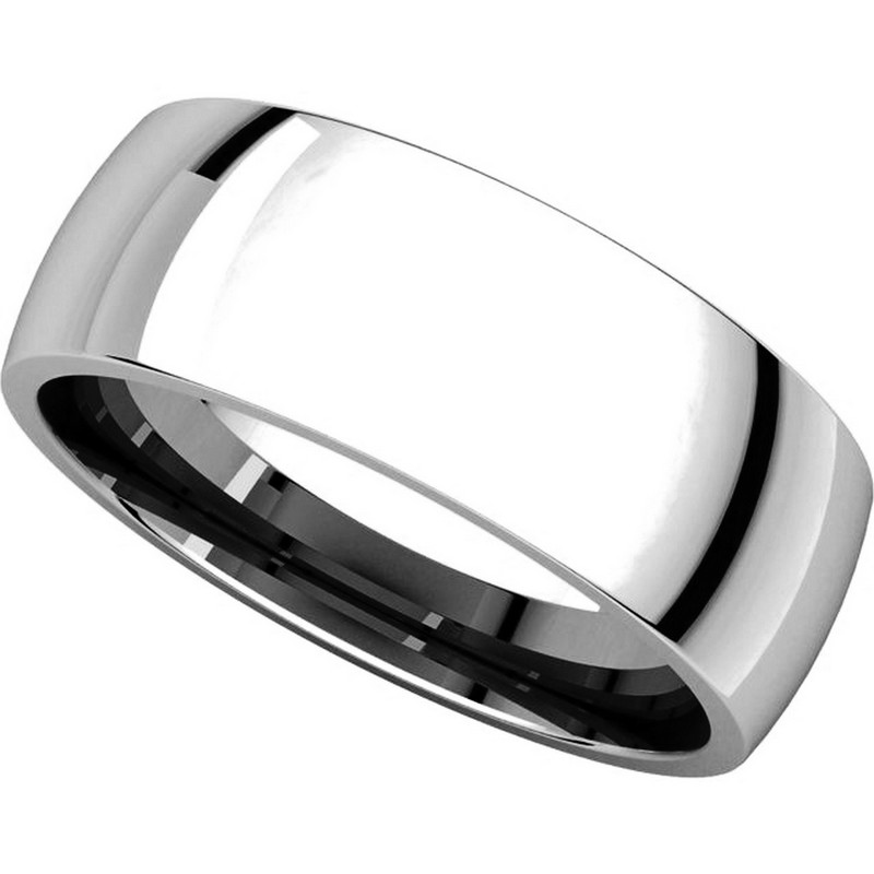 Item # X116831WE View 4 - 18K White Gold 7 mm Comfort Fit Plain Wedding Ring