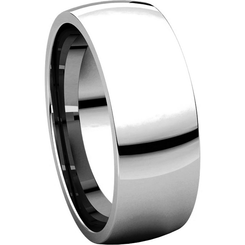 Item # X116831WE View 5 - 18K White Gold 7 mm Comfort Fit Plain Wedding Ring