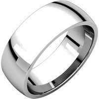 Item # X116831Wx - 10K White Gold 7 mm Comfort Fit Plain Wedding Ring