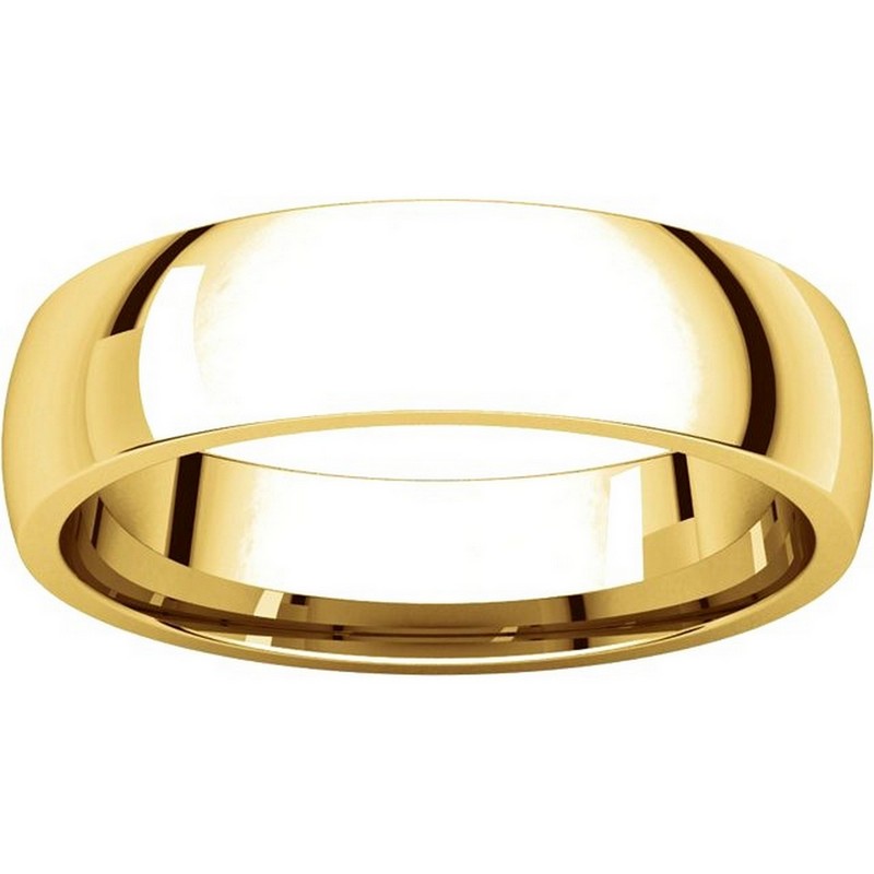 Item # X123811 View 3 - 14K Gold 5mm Comfort Fit Wedding Bands