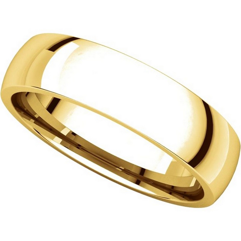 Item # X123811 View 5 - 14K Gold 5mm Comfort Fit Wedding Bands