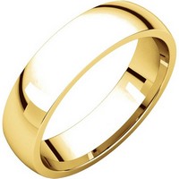 Item # X123811E - 18K Gold 5mm Comfort Fit Plain Wedding Band