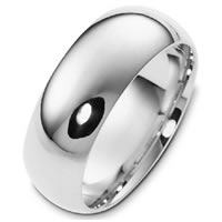 Item # X1238310W - 14K White Gold 10mm Comfort Fit Plain Wedding Band