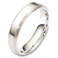 Item # X126391Wx - 10K White Gold 5mm Comfort Fit Band