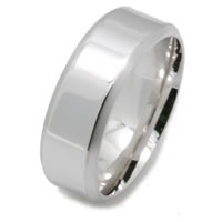 Item # X133161WE - 18K White Gold 8mm Comfort Fit Wedding Band