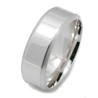 Item # X133161Wx - 10K White Gold 8mm Comfort Fit Wedding Band