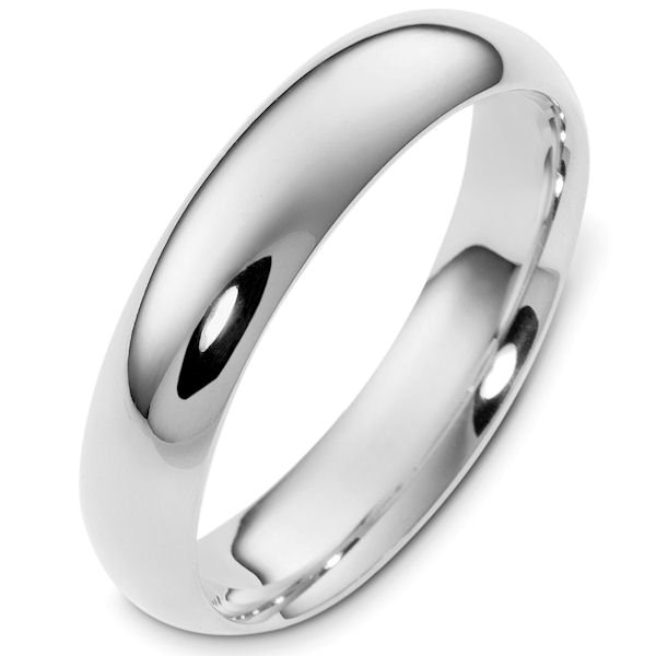 Item # XH123815AG - Silver, 5.0 mm wide, heavy comfort fit, wedding band. The finish on the ring is polished. Other finishes may be selected or specified.