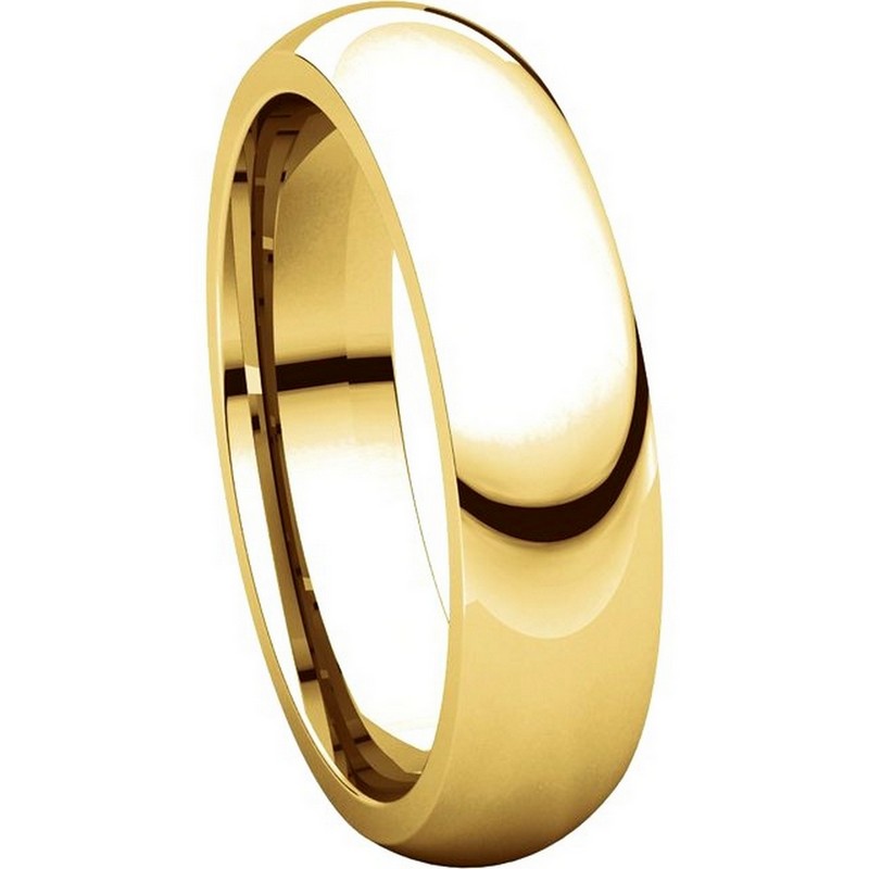 Item # XH123815E View 5 - 18K Gold 5mm Heavy Comfort Fit Wedding Band