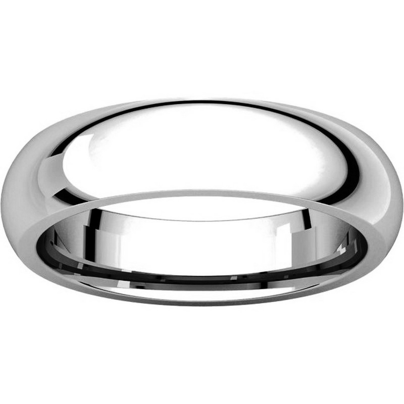 Item # XH123815W View 3 - 14K White Gold heavy 5mm Comfort Fit Wedding Band