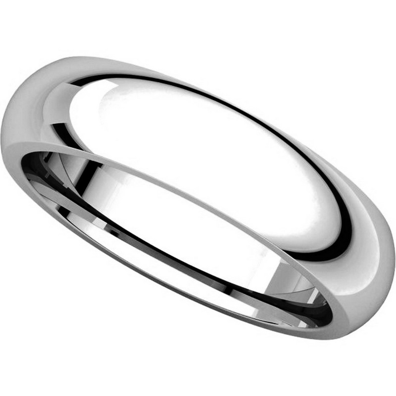 Item # XH123815WE View 4 - 18K White Gold 5mm Heavy Comfort Fit Wedding Band