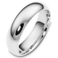 Item # XH123826AG - Silver 6mm Heavy Comfort Fit Plain Wedding Band
