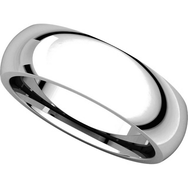 Item # XH123826W View 4 - 14K White Gold 6mm Heavy Comfort Fit Plain Wedding Band